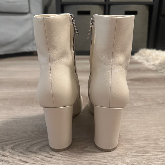 Marc Fisher Ulani Heeled Bootie in Ivory Leather - Picture 4 of 7